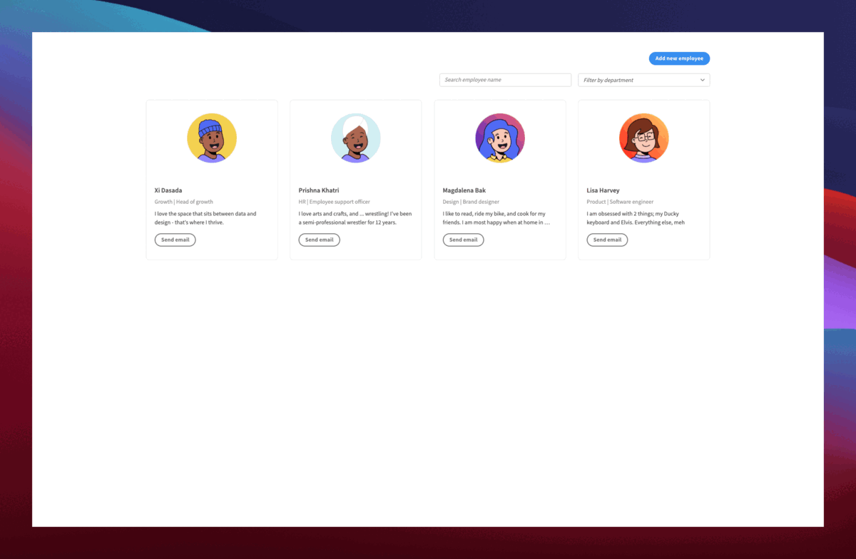Free Employee Directory Template